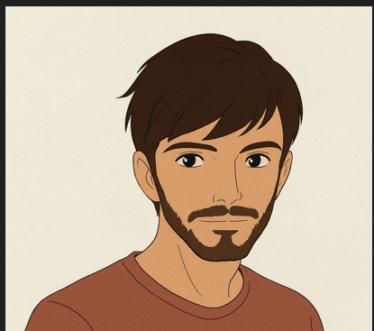 Illustrated portrait of Rishabh Agarwal